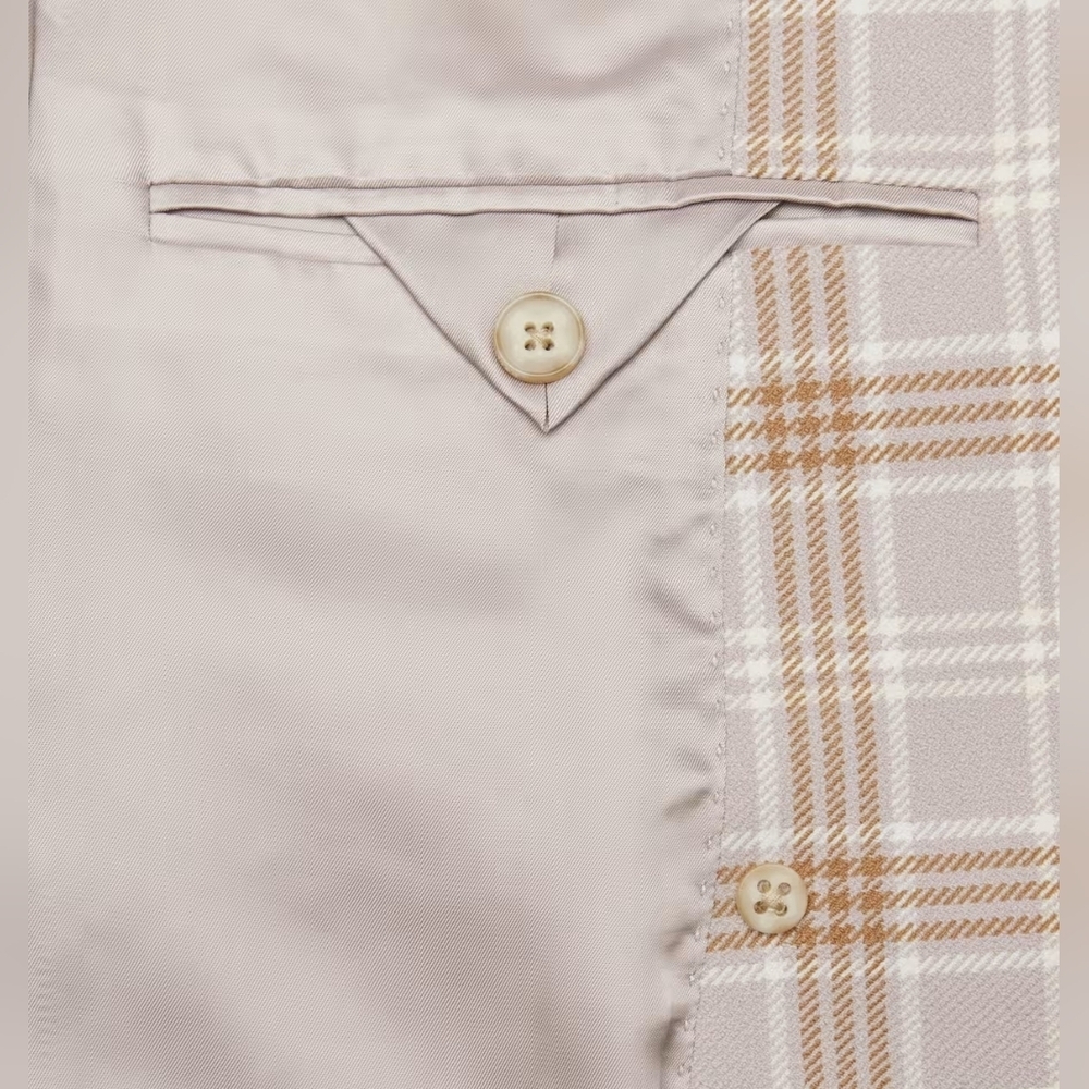 Aritzia Wilfred Destiny Double Breasted Plaid Professional Casual Blazer Size 4 - Picture 5 of 16